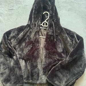Zara Black Faux Fur Jacket